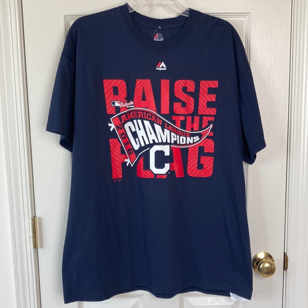 Men’s Majestic MLB Cleveland AL Champions T-shirt 2016 (size XL)